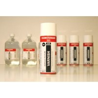 Fernis/Varnish på spray, til akrylmaling (gloss, satin, mat)