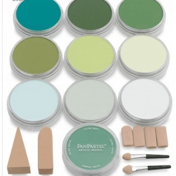 PanPastel, sæt m. 10 farver - Grønne farver