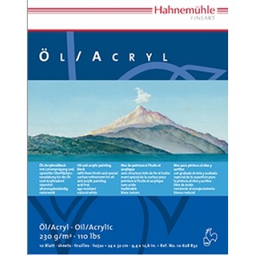 Olie/akryl-papir 230g, blok m. 10 ark, flere str. Olie/akryl-papir 230g, blok m. 10 ark, flere str.
