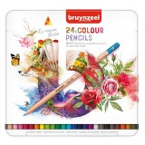 Farveblyanter, 24 stk. høj kvalitet, Bruynzeel