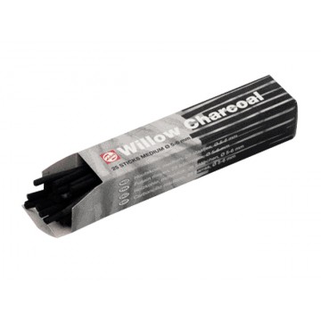 Willow charcoal - Tegnekul - 25 stk. 5-6 mm Willow charcoal - Tegnekul - 25 stk. 5-6 mm