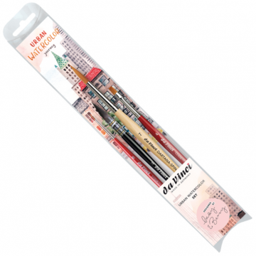 Akvarelpensel sæt, Urban Art, 4 fine pensler Akvarelpensel sæt, Urban Art, 4 fine pensler